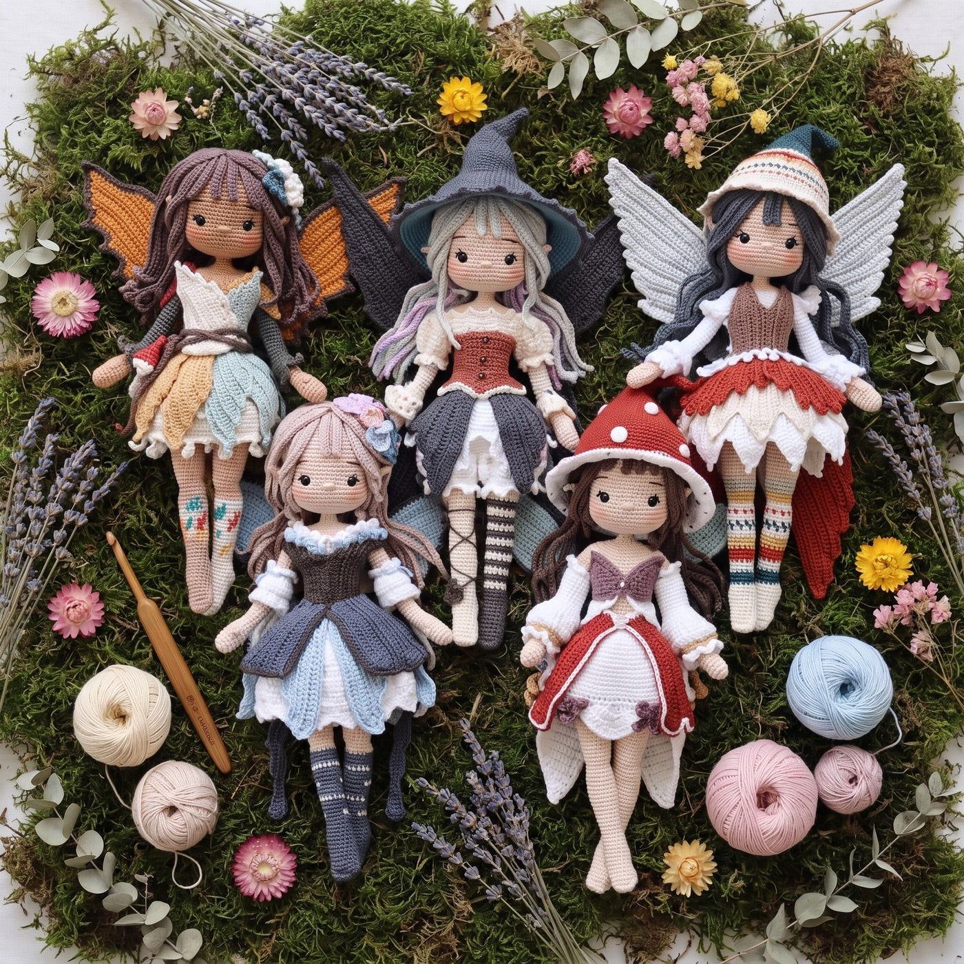 Seasonal Amigurumi Fairy Doll Bundle pattern pages